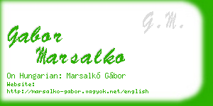 gabor marsalko business card